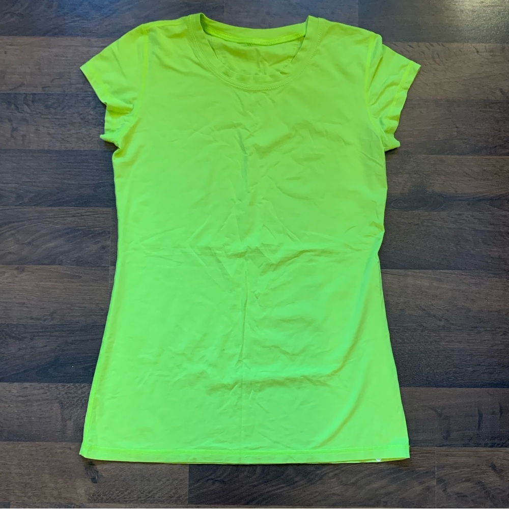 lululemon athletica Neon Lime Short Sleeve Top